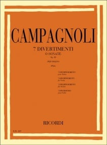 Campagnoli: 7 Divertimenti Opus 18 for Violin published by Ricordi